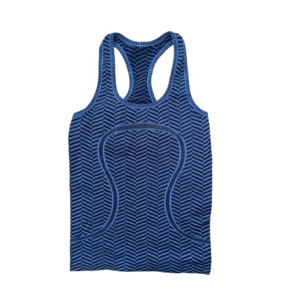 LULULEMON Swiftly Tech Racerback Tank Top Blue Chevron 6